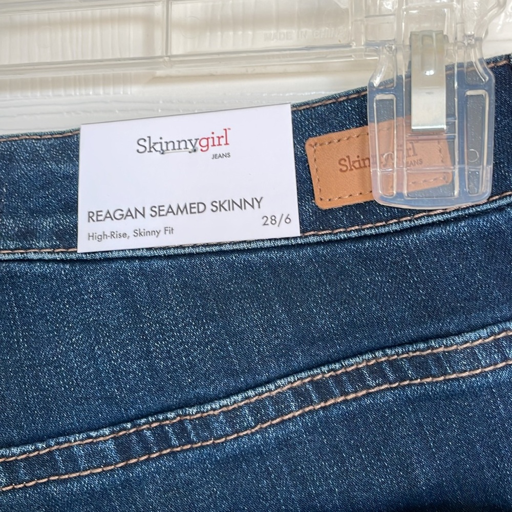 New! Skinnygirl Reagan Seamed Skinny Ankle Jeans Size 28/6 - Picture 9 of 10